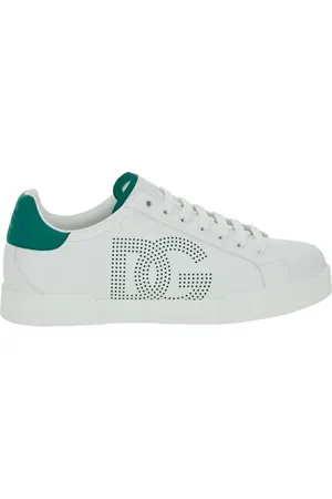 Dolce & Gabbana Low-Top Sneaker - Heren Portofino Sneaker Wit/Groen - Gr. 40 (EU) - in - für Damen