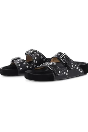 Isabel Marant Low-Top Sneaker - Pantolette Lennyo mit silbernen Details - Gr. 37 (EU) - in - für Damen