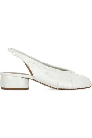 Maison Margiela Hohe Schuhe - Pearly Leather Tabi Slingback With Ankle Belt - Gr. 36 (EU) - in - für Damen