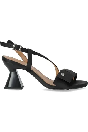 Ganni Sandalen - Satin Black Heeled Sandal - Gr. 36 (EU) - in - für Damen