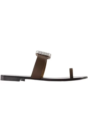 Giuseppe Zanotti Sandalen - Blahir Flat Sandals - Leather - Brown - Gr. 39 (EU) - in - für Damen