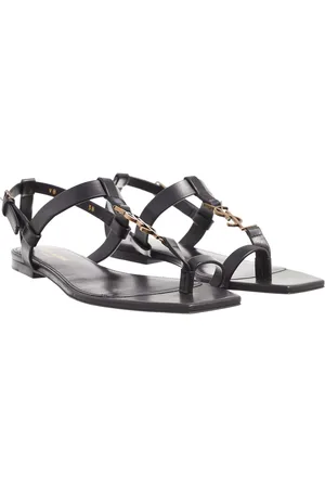 Saint Laurent Sandalen - Cassandra Sandals Leather With Monogram - Gr. 38 (EU) - in - für Damen