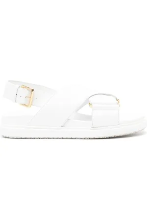 Marni Sandalen - Fussbett Criscross Sandal White - Gr. 36,5 (EU) - in - für Damen