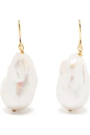 Jil Sander Ohrringe - Grainy Earrings Gold/ - Gr. unisize - in Weiß - für Damen