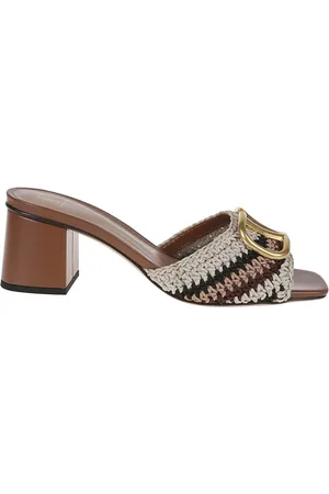 VALENTINO GARAVANI Sandalen - Vlogo Signature T. 60 Crochet Slide Sandal - Gr. 36 (EU) - in - für Damen