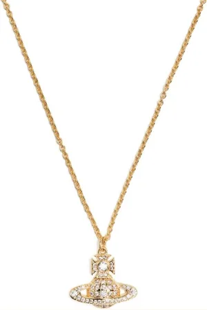 Vivienne Westwood Halsketten - Carmela Bas Relief Pendant Gold/ - Gr. unisize - in Weiß - für Damen