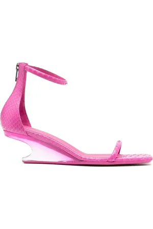 Rick Owens Sandalen - Sandali Hot Pink Fuchsia/clear Python Sandals Cant - Gr. 37,5 (EU) - in - für Damen