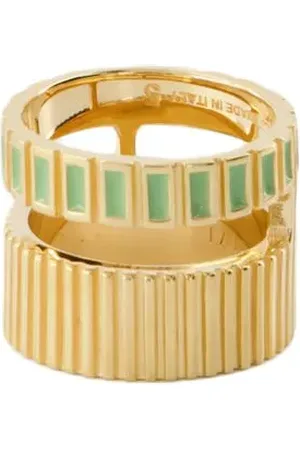IVI Ringe - Slot Ring - Green - Or - Gr. 6 ,5 - in - für Damen