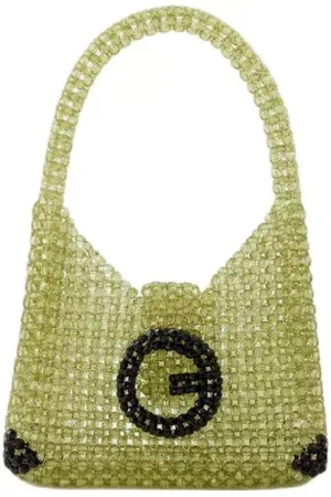 GERMANIER Crossbody Bags - Beaded Hobo Bag - Beads - Green/Black - Gr. unisize - in - für Damen