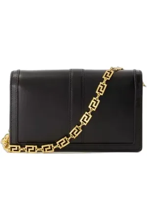VERSACE Crossbody Bags - Greca Goddess Wallet On Chain - Leather - Black - Gr. unisize - in - für Damen