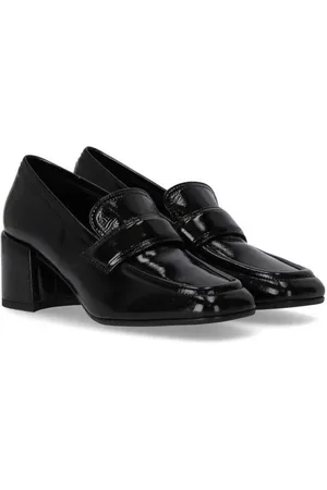 HALMANERA Hohe Schuhe - Glaze Black Heeled Loafer - Gr. 38 (EU) - in - für Damen