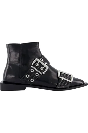 Ganni Stiefel & Boots - Dames Feminine Buckle Flat Boot - Gr. 37 (EU) - in - für Damen