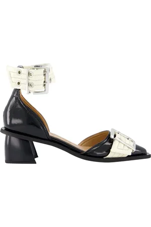 Ganni Hohe Schuhe - Dames Chunky Buckle Open Cut Zwart - Gr. 37 (EU) - in - für Damen