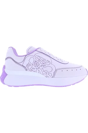 Alexander McQueen Low-Top Sneaker - Dames Sprint Runner wit/lila - Gr. 36 (EU) - in - für Damen