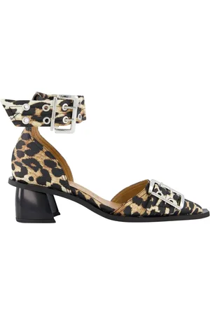 Ganni Hohe Schuhe - Feminine Open Cut Pumps - Synthetic - Printed - Gr. 36 (EU) - in - für Damen
