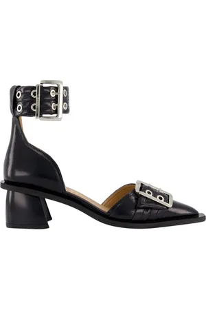 Ganni Hohe Schuhe - Dames Chunky Buckle Open Cut Zwart - Gr. 37 (EU) - in - für Damen