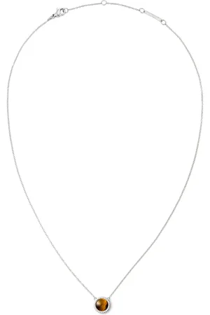 Daniel Wellington Halsketten - Audrey Tiger Eye Choker - Gr. unisize - in Silber - für Damen