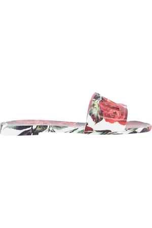 Dolce & Gabbana Slipper & Pantoletten - Dames Florallogo Rubber Slipper Roze - Gr. 37 (EU) - in - für Damen