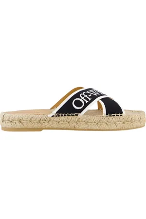 OFF-WHITE Slipper & Pantoletten - Dames Criss Cross Slipper Zwart/Wit - Gr. 37 (EU) - in - für Damen
