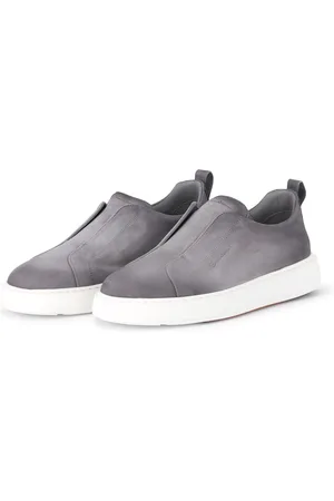 santoni Low-Top Sneaker - Slip-On Sneaker aus Veloursleder - Gr. 41 (EU) - in - für Damen