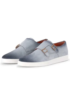 santoni Low-Top Sneaker - Doppel-Monksstraps aus Velourleder - Gr. 42 (EU) - in - für Damen