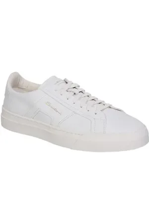 santoni Sneaker - White Panelled Design Sneakers - Gr. 10 - in - für Damen
