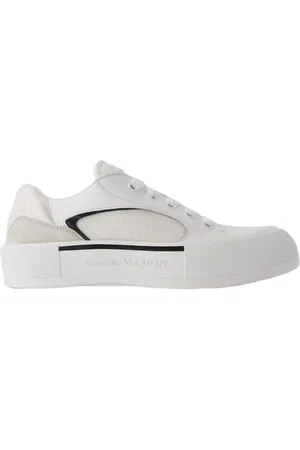 Alexander McQueen Low-Top Sneaker - Oversized Sneakers - Leather - White/Black - Gr. 41 (EU) - in - für Damen