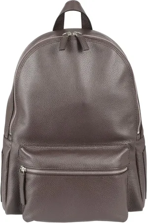 Orciani Rucksäcke - Micron Leather Backpack With Rounded Silhouette - Gr. unisize - in - für Damen