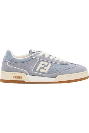 Fendi Low-Top Sneaker - Denim And Leather Trainers With Embossed Logo - Gr. 36 (EU) - in - für Damen