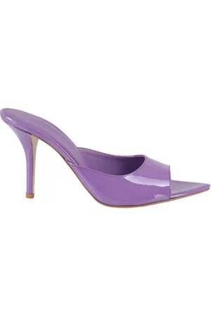Gia Borghini Sandalen - Pointed Toe Mule In Glossy Purple Leather - Gr. 37,5 (EU) - in - für Damen