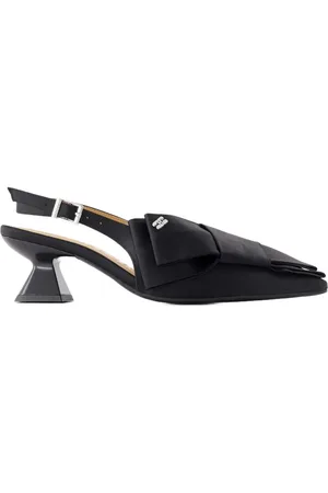 Ganni Hohe Schuhe - Big Bow Kitten Pumps - Synthetic - Black - Gr. 36 (EU) - in - für Damen