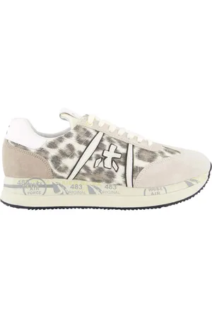 Premiata Low-Top Sneaker - Dames Conny Sneaker Grijs/Panter - Gr. 37 (EU) - in - für Damen