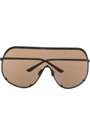 Rick Owens Sonnenbrillen - Sunglasses Shield Blk Temple/ Lens - Gr. unisize - in Braun - für Damen