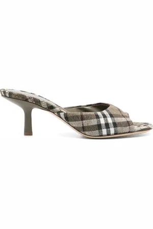 Burberry Sandalen - Open-Toe Plaid Sandals With Cross-Over Straps - Gr. 36 (EU) - in - für Damen