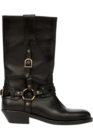 Isabel Marant Stiefel - Knee-High Leather Boots With Buckle Detail - Gr. 36 (EU) - in - für Damen