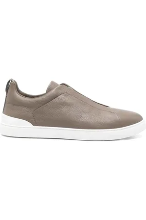 Ermenegildo Zegna Low-Top Sneaker - Taupe Brown Slip-On Sneakers With Pull-Tab - Gr. 10 - in Rosa - für Damen