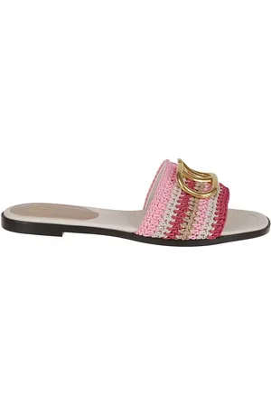VALENTINO GARAVANI Sandalen - Vlogo Signature T. 05 Slide Sandals - Gr. 36 (EU) - in Rosa - für Damen