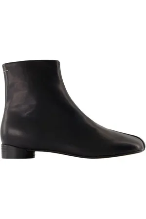 Maison Margiela Stiefel - Calfskin Ankle Boots With Design And Side Zippers - Gr. 42 (EU) - in - für Damen