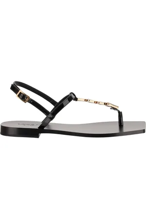 VERSACE Sandalen - V-Chain Leather Sandals - Gr. 36 (EU) - in - für Damen