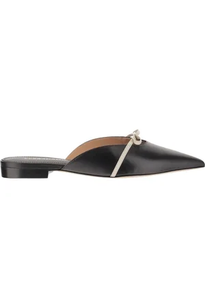 Salvatore Ferragamo Slipper & Pantoletten - Leather Mules With Bow - Gr. 10_5 - in - für Damen
