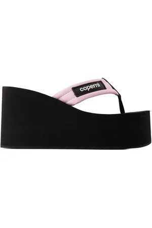 COPERNI Sandalen - Wedge Sandals - Synthetic Leather - Black - Gr. 37 (EU) - in - für Damen