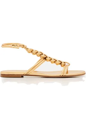 Gianvito Rossi Sandalen - Woven Leather Sandals With Round Open Toe Design - für Damen