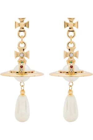 Vivienne Westwood Ohrringe - Pearl Drop Earrings Gold/pearl/ - Gr. unisize - in Mehrfarbig - für Damen