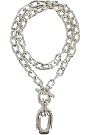 Paco rabanne Halsketten - XL Link Necklace - Gr. unisize - in Silber - für Damen