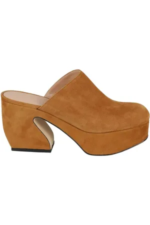 SI ROSSI Slipper & Pantoletten - Tan Suede Mules - Gr. 36,5 (EU) - in - für Damen