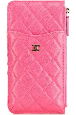CHANEL Handyhüllen - CC Quilted Caviar Flat Phone Case Wallet Pouch - Gr. unisize - in - für Damen