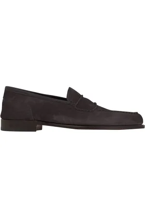 JOHN LOBB Bath Suede Leather Loafers - Gr. 7 - in