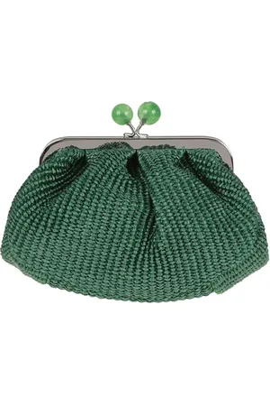 Max Mara Clutches - Small Raffia Effect Pasticcino Bag With Pleated De - Gr. unisize - in - für Damen