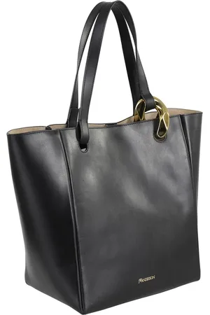 J.W.Anderson Totes & Shopper - Structured Black Leather Corner Tote - Gr. unisize - in - für Damen