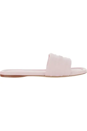 Salvatore Ferragamo Sandalen - Leather Sandals With Logo - Gr. 10 - in Rosa - für Damen